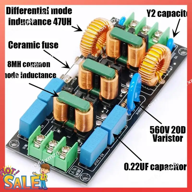 Filtro ABCL Filtro EMI Audio de cuatro niveles AC 220V Fuente de alimentación EMI 110V Modo diferencial Modo común Reglas de seguridad EMC FCC 4A