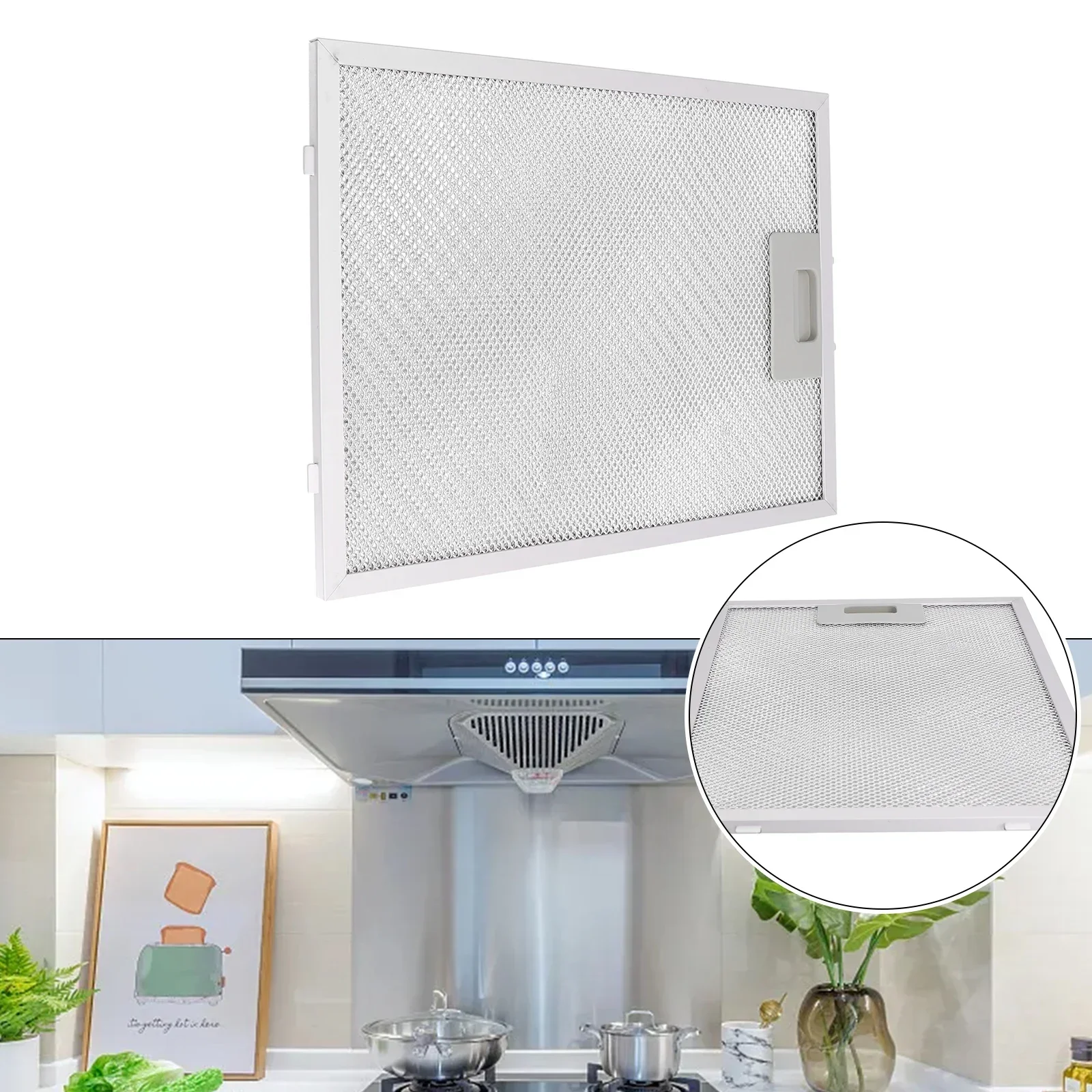 

Metal Mesh Extractor Vent Filter Compatible With Leading Brands Enhance Air Circulation Maintain Hood Efficiency