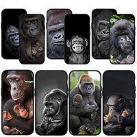 Animal Monkey Gorilla Ape Baby Soft Phone Cover for Apple iPhone 16 15 14 13 12 11 Pro Max 6 6S Plus + SE 16+ 6+ 6+ Case