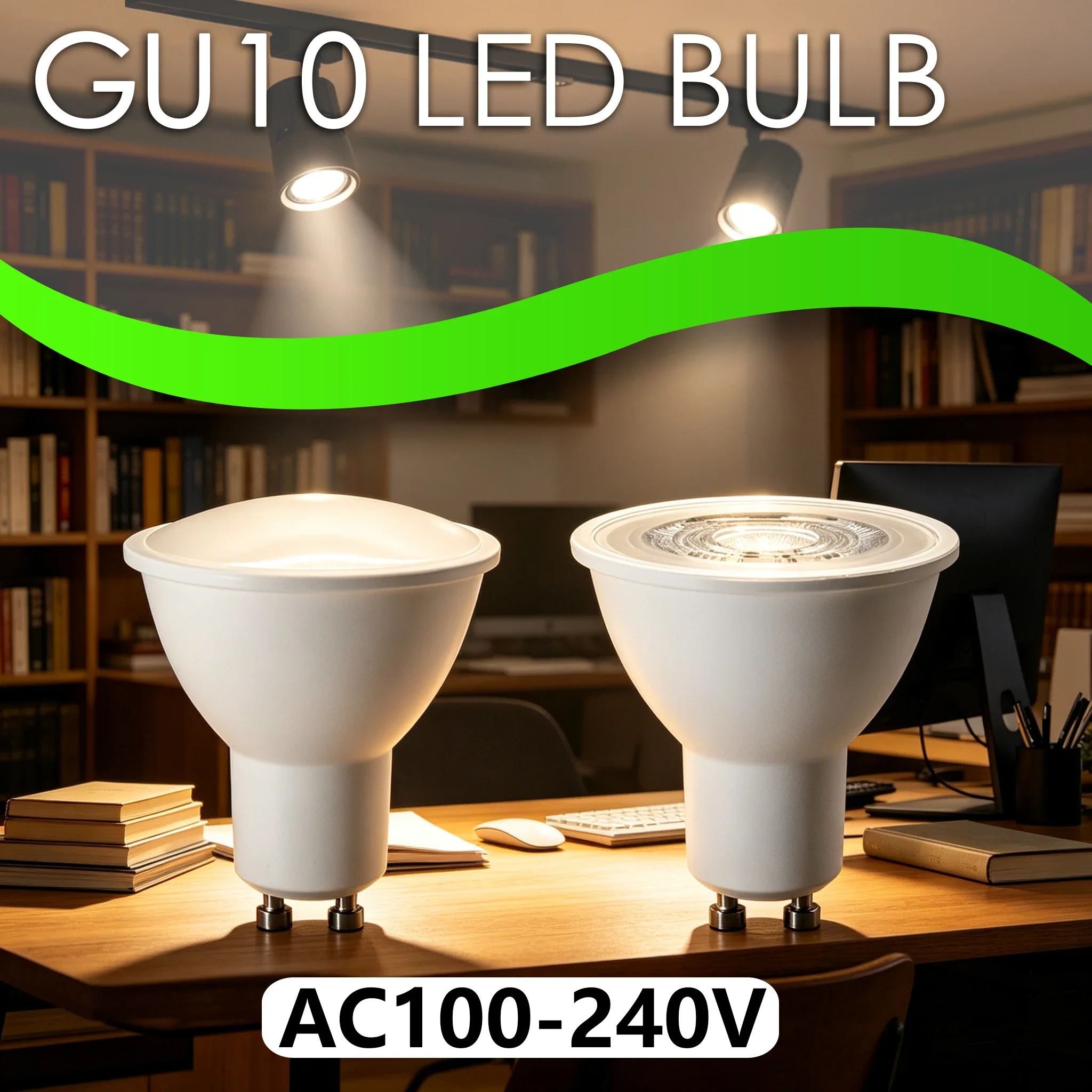 

AC100-240V GU10 LED Bulb 50W Halogen Equivalent Light Lamp 3W-9W Replacement for Recessed Track Lighting 38° for Kitchen Bedroom