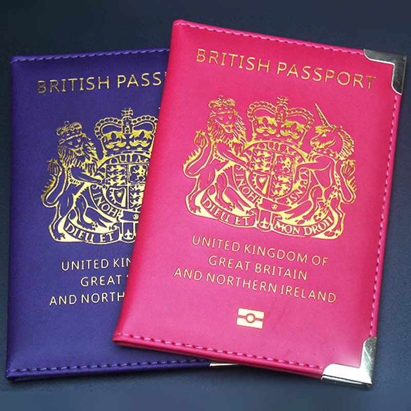 2023 Travel Accessories New United Kingdom British Passport Cover with Elastic Band Passport Holder Cover Passport Wallet