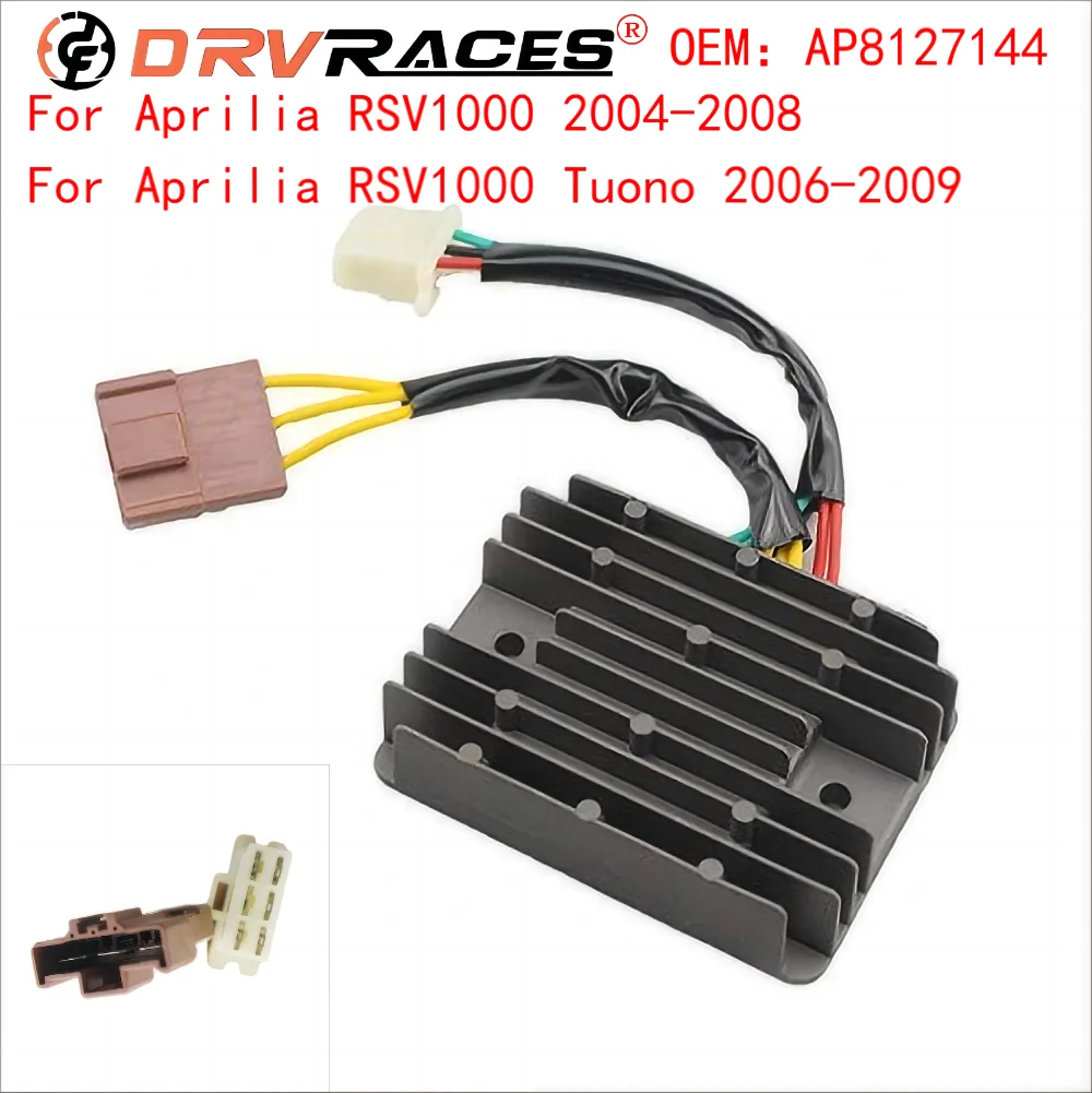 

Motorcycle Voltage Regulator Rectifier For Aprilia RSV1000 2004 2005 2006 2007 2008 RSV1000 Tuono 2006 2007 2008 2009 ​AP8127144