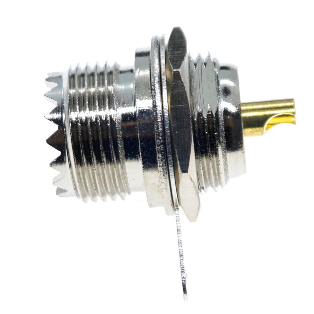 1Pcs UHF Female SO239 UHF Male PL259 flange mount RF Connector Adapter Test Converter Panel Chassis Mount handle RF Coax Cable