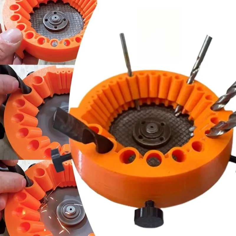 

Professional 2-13mm Drill Bit Sharpener Grinder Electric Portable, Multi-Spec Sharpening Tool for Twist Bits DIY/Workshop