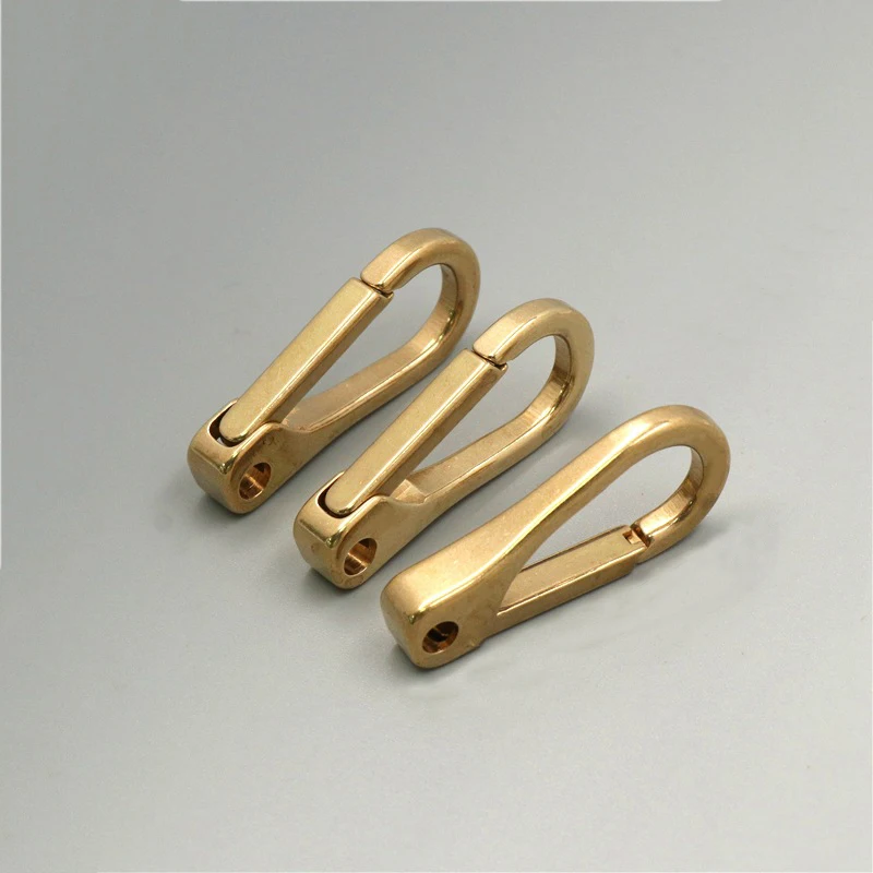 5 Pcs Solid Brass Snap Hook Trigger Clips Buckles for Leather Craft Bag Purse Strap Belt Keychain Webbing Connecting