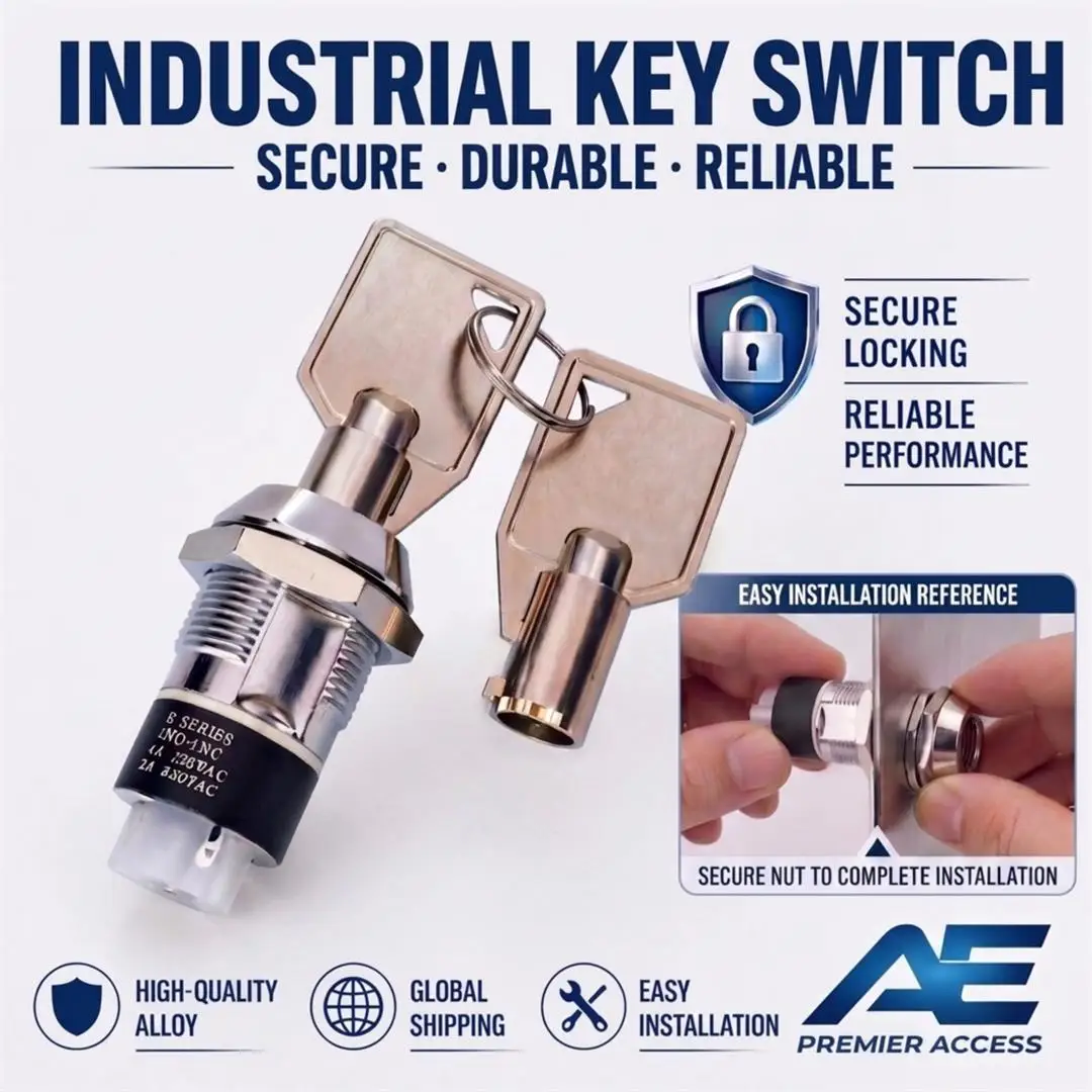 19mm S1902 Key Switch 1902 Power Lock Electronic Elevator Base Station Lock Single Pull Double Pull