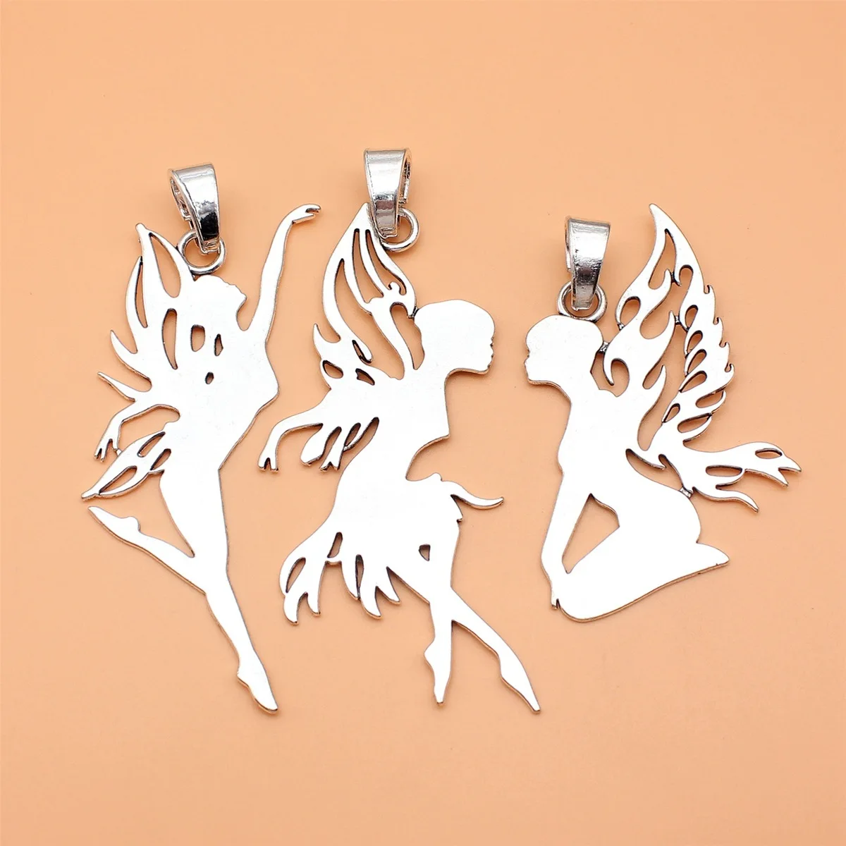 20Pcs/Bag 3 Styles Antique Silver Color Dancing Elves Charms Pendant Diy Jewelry Accessories For Jewelry Making