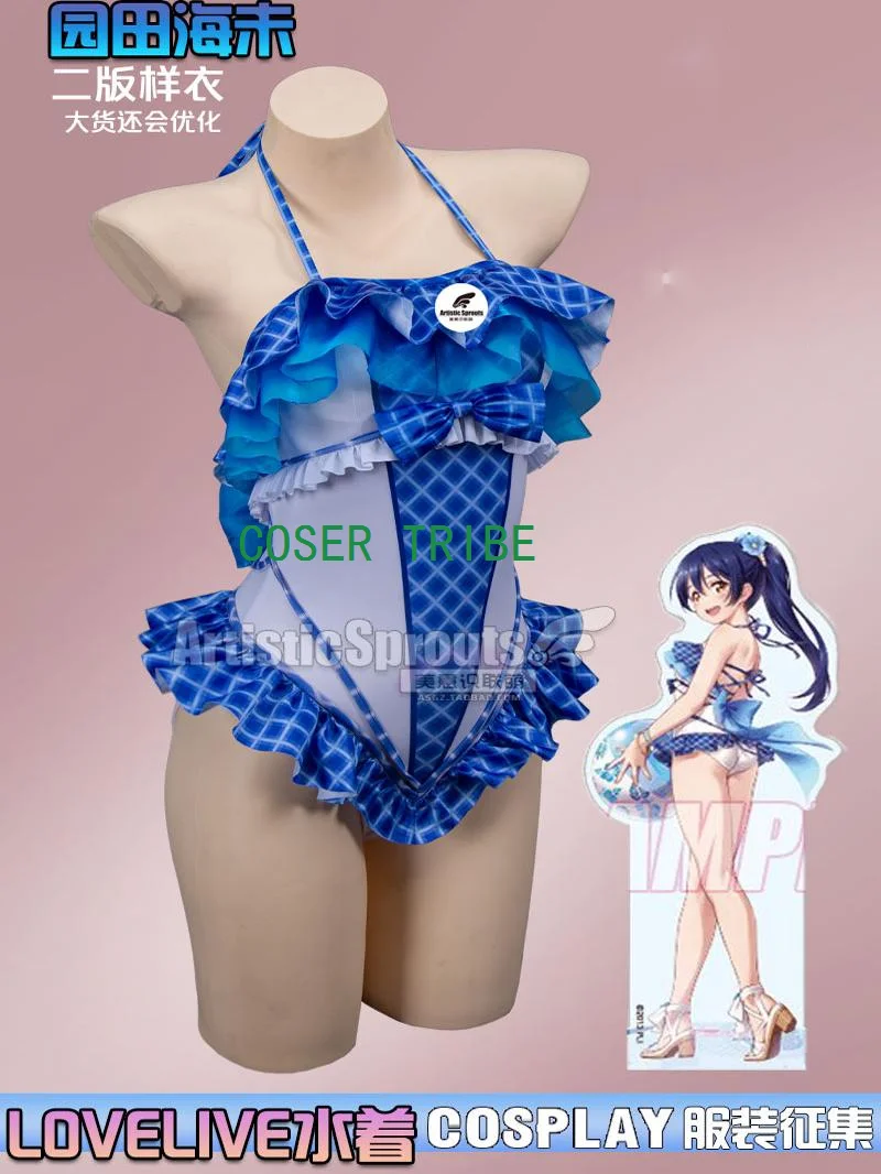 COSER TRIBE Lovelive Sonoda Umi Swimsuit Cosplay Costume Cos Game Anime Party Uniform Hallowen Play Role Clothes Clothing