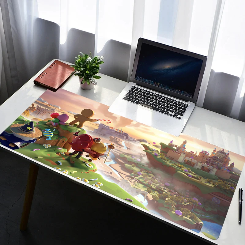 

Mouse Pad Laptop Rubber Extended Desktop Mat Cookies Run Kingdom Computer Gamer HD Mousepad PC Gaming Accessories Keyboard Pad