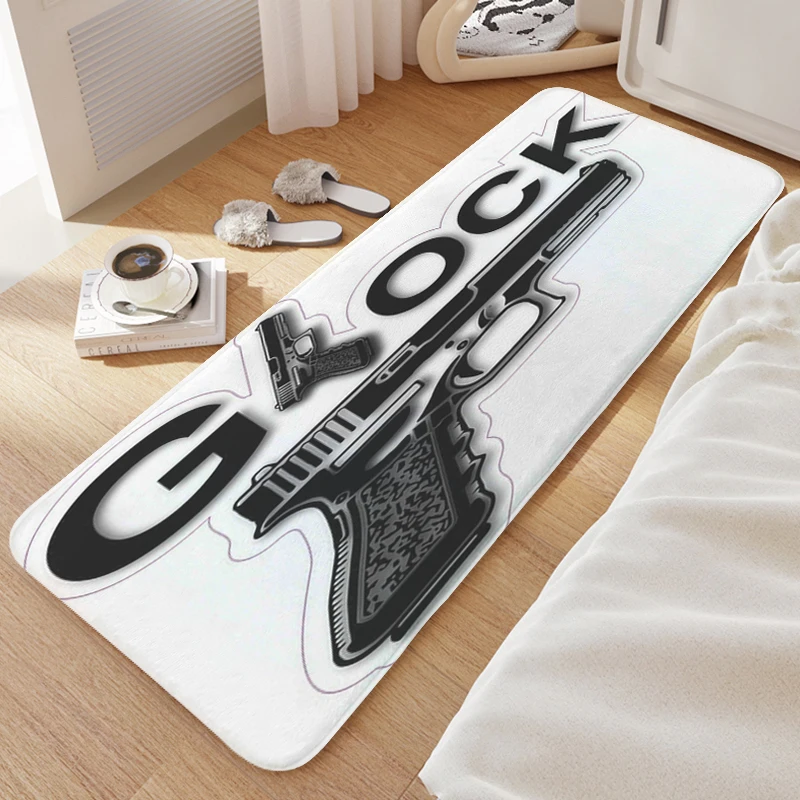 Glock Sleeping Room Floor Carpet Kitchen Foot Mat Home Decor Items Custom Bathroom Rug Hallway Custom Doormat Entrance Door