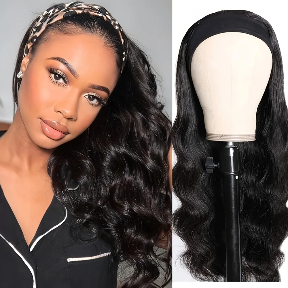 

180 Density Headband Wig Body Wave Human Hair Wig Full Machine Made Wigs For Women
