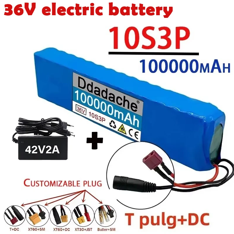 

2024 new 10S3P 36V 100Ah 18650 lithium-ion battery pack 500W,for high-power scooter batteries, motorcycles, and 42V chargers