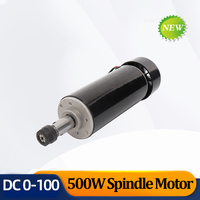 500W Spindle Motor +ER11 Collet 52MM Diameter DC 0-100 CNC Carving Milling Air Cold For Engraving Runout Less Than 0.01MM