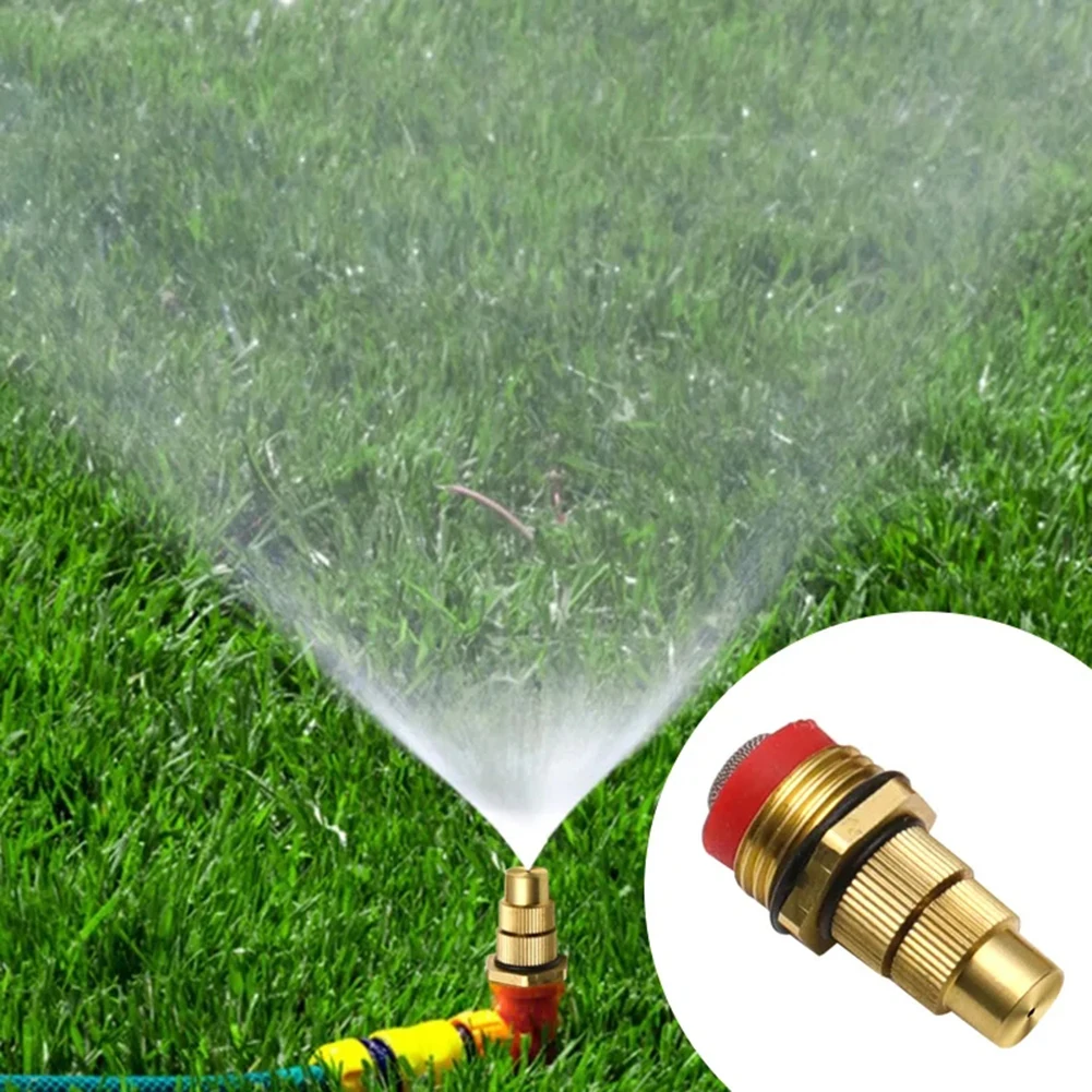 Adjustable Brass Atomizing Nozzle 1/2 inch for Small Area Industrial Irrigation Fine Mist Spray at Low Pressure