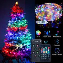 Led Strip Light RGB Infrared Bluetooth ontroller Christmas Tree Light Christmas Decor For Home Holiday Decorative New Year Lamp