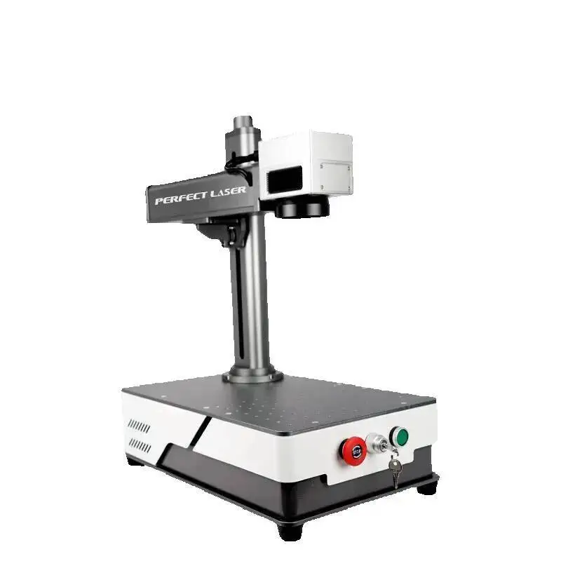 Tabletop Mini Fiber Marking Machine 20W Compact Foldable Design For Metal Plastic Precision Engraving Perfect Laser