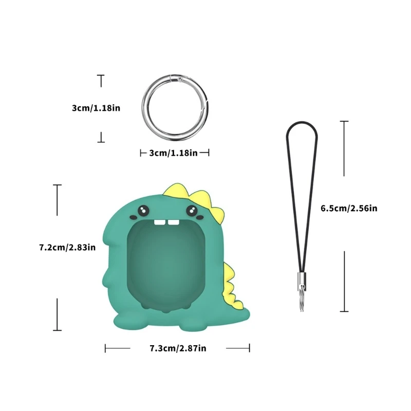Silicone Protector for Electronic Pet Device Cleaning Cartoon Design