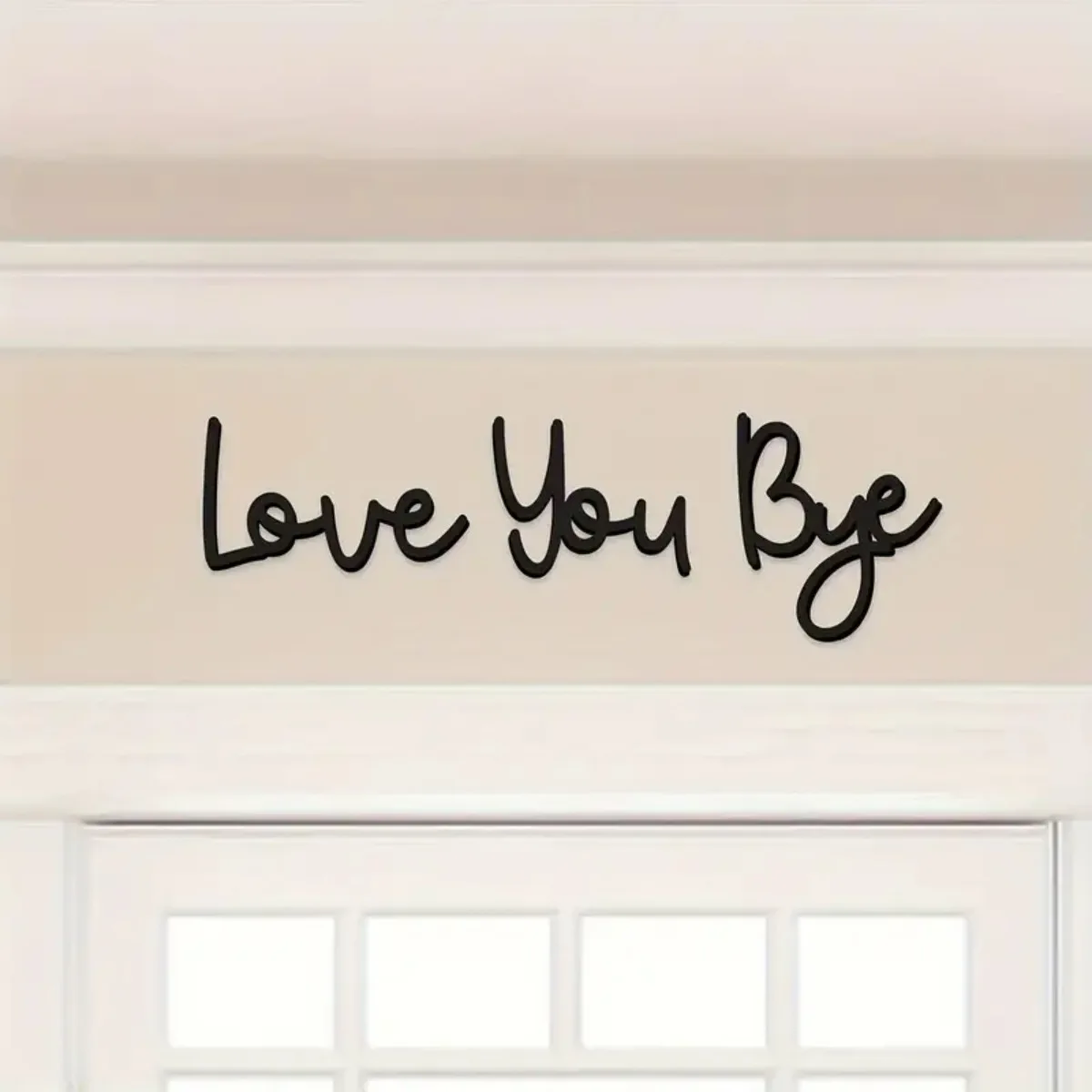 Love You Bye Metal Sign Home Wall Decor Express Love and Warm for Your Family Lovers Wall Art Entryway Door Valentine Decoration