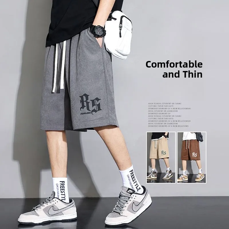 

Quick Dry Basketball Shorts Men's Loose Straight Leg Five-Quarter Pants Fashionable Youth Brand Versatile Summer Leisure Trou...