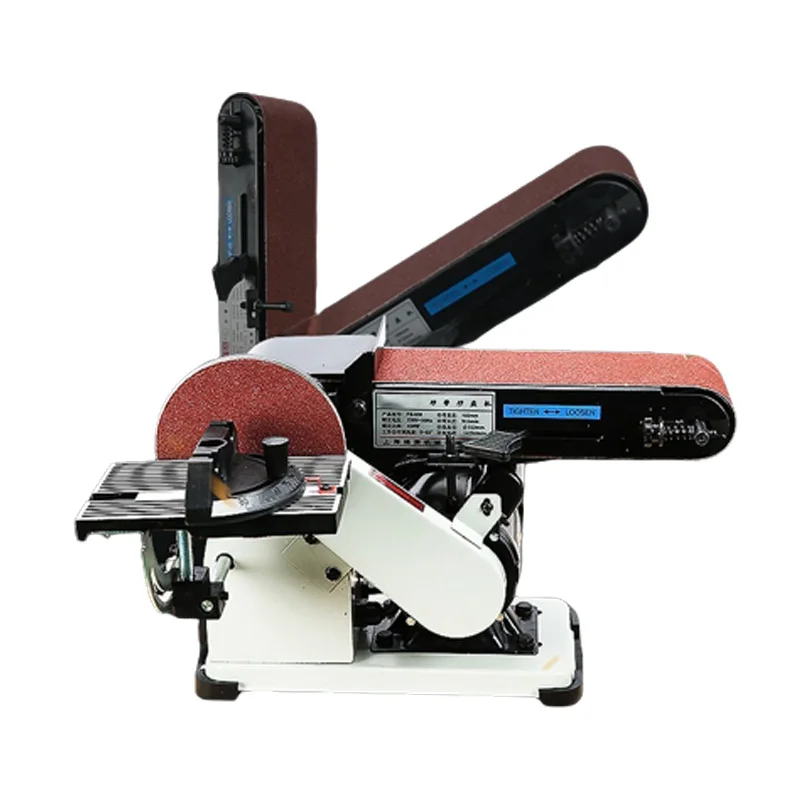 Abrasive Belt Sanding Machine Woodworking 750W High-Power Electric 220V Sandpaper Polishing Machine 0-60° Angle Adjustable