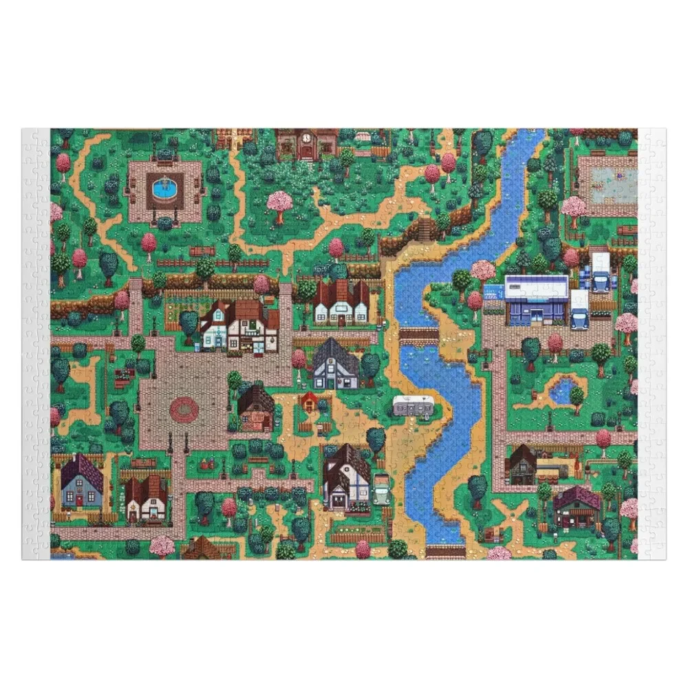 

Stardew valley town map Jigsaw Puzzle Wood Name Custom Kids Toy Customizable Gift Game Children Puzzle