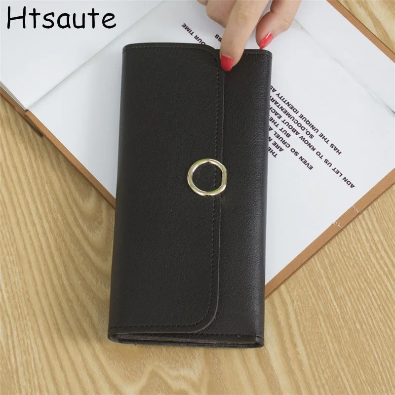 

Fashion Thin Purses PU Leather Women's Long Wallets With Zipper Buckle Large Capacity Clutch Bag Multi-Card Holder coin purse