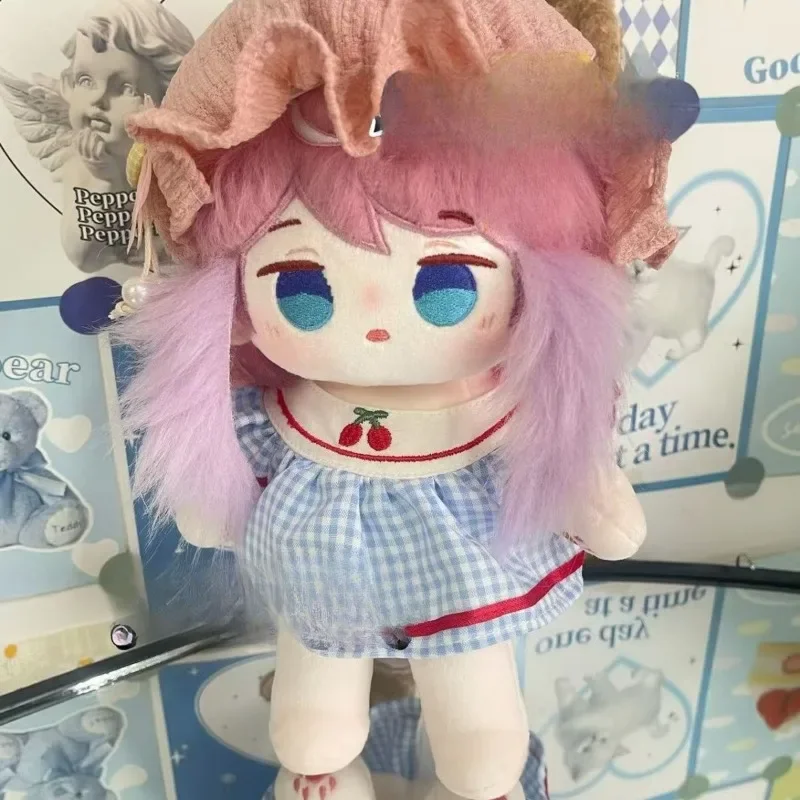 20 Cm Anime Miękka Rola Amemura Ramuda Kawaii Dress-up Bawełniane ciało lalki ze szkieletem Kreskówka Idol Pluszowe figurki Zabawki Prezent dla fanów