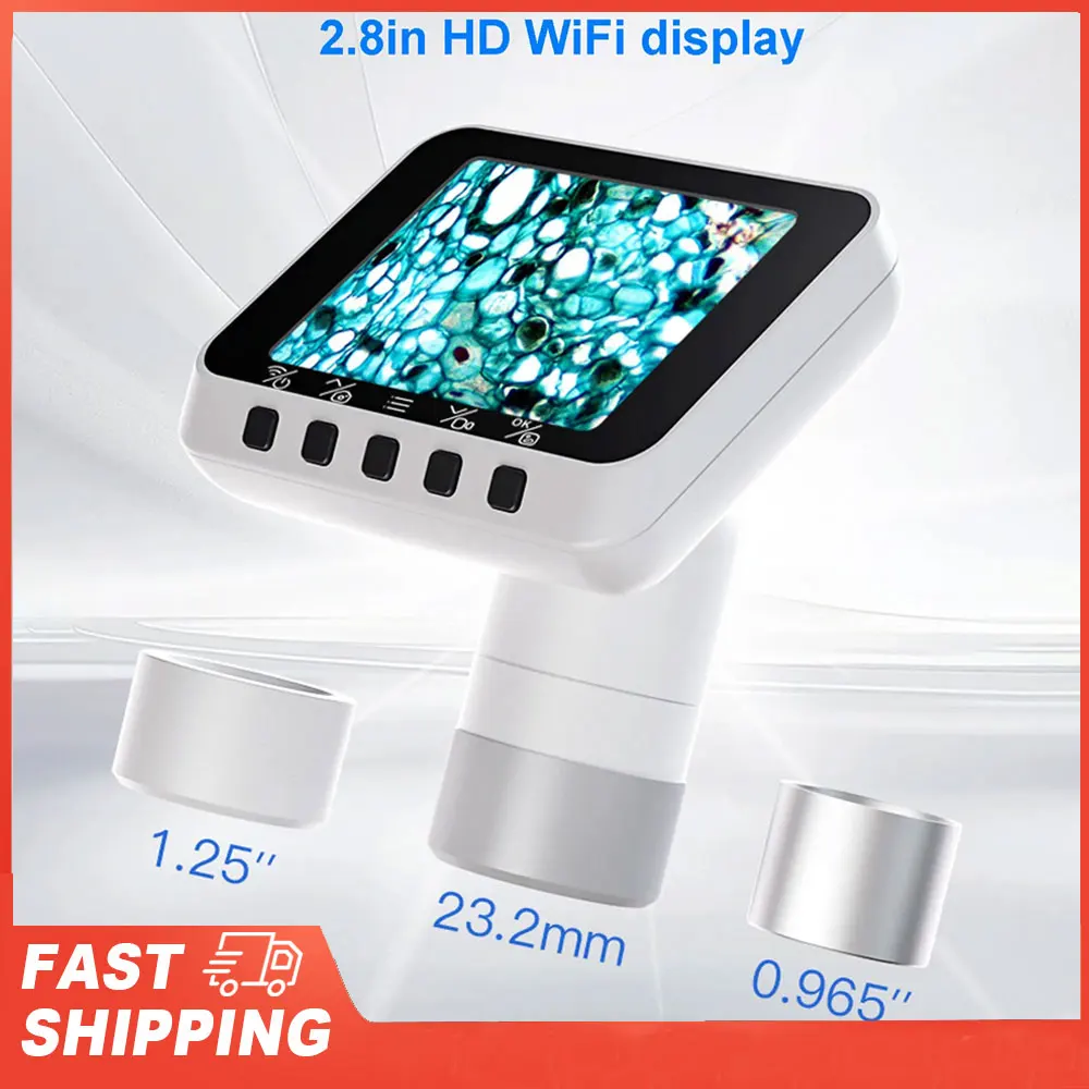 Ocular electrónico WiFi 1080P grabación de vídeo pantalla de 2,8 pulgadas telescopio WiFi cámara ocular tipo C carga para observación de aves