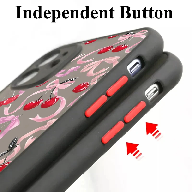 Leuke Cherry Bow Siliconen Telefoon Case voor Samsung Galaxy S25 S23 Ultra S22Plus S24FE A14 A34 A54 A33 A53 A32 A55 A35 A15 A16 Cover