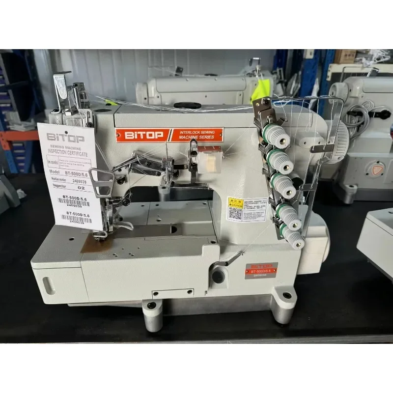 

【Factory】FactoryBT-500D New Industrial Interlock Sewing Machine Flatbed Five Thread Three S Manual Feed Flatlock Machine Core Mo