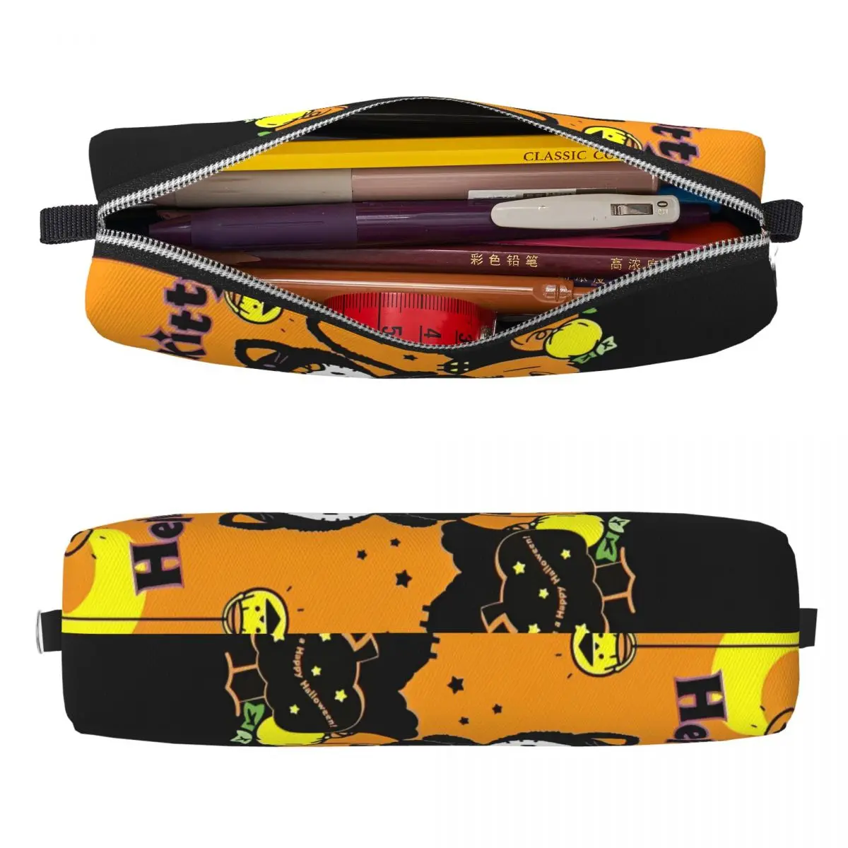 حقيبة مستحضرات التجميل اللطيفة للهالوين من هالو كيتي للنساء حقائب مكياج للسفر مقاومة للماء حقيبة أدوات الزينة منظم الحقيبة