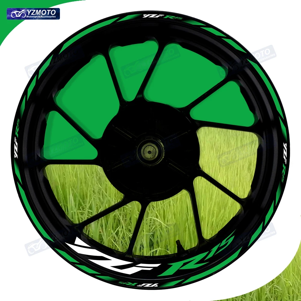

For YZF R15 YZF-R15 Motorcycle 17 Inch Front And Rear Wheel Stripe Sticker Wheel Tape Decal Decorative Reflective Rim Stickers