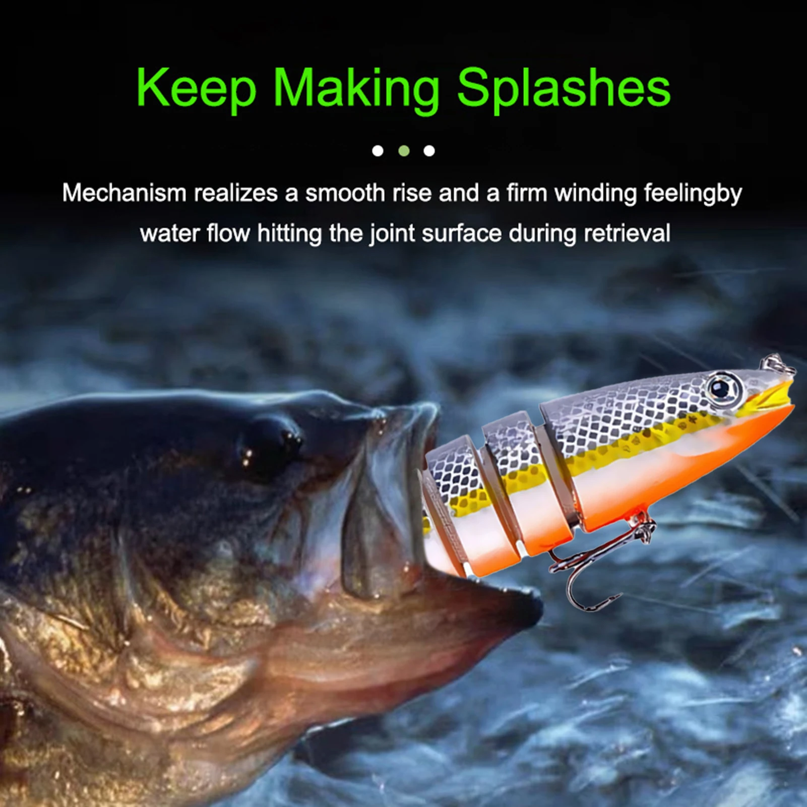 

13.4cm 8-section Jointed Fishing Lures Sinking Crankbait Long Cast Bass Trout Swimbaits Realistic Minnow Bait For Freshwater