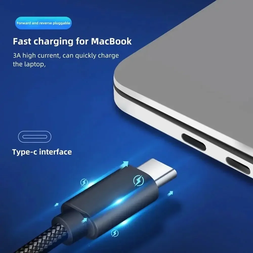 PD 65W Type-C to Type-C Power Switches Cable USB C to Type-C Charge Cable for Phone Laptop with On / Off Fast Charging Cable image 4