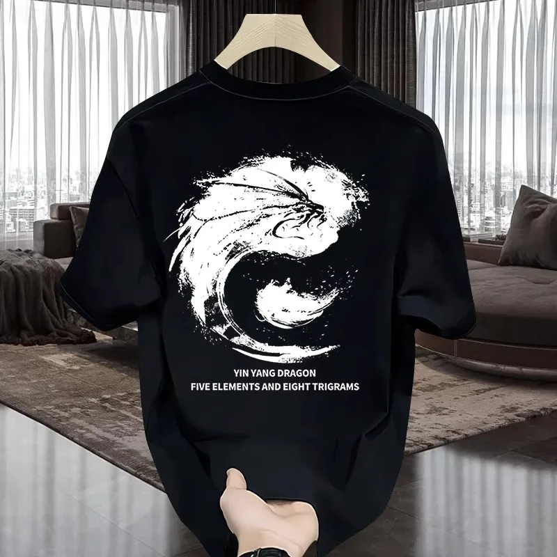 

Элитная футболка из чистого хлопка с коротким рукавом, брендовая, приталенная, плотная и легкая, летняя модная одежда для защиты от солнца