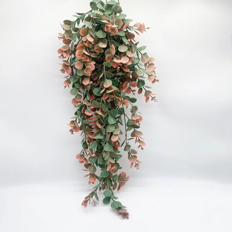 76cm 5pcs Artificial Eucalyptus Tree Branch Faux Plants Plastic Wall Hanging Leafs Christmas Vine For Home Outdoor Wedding Decor