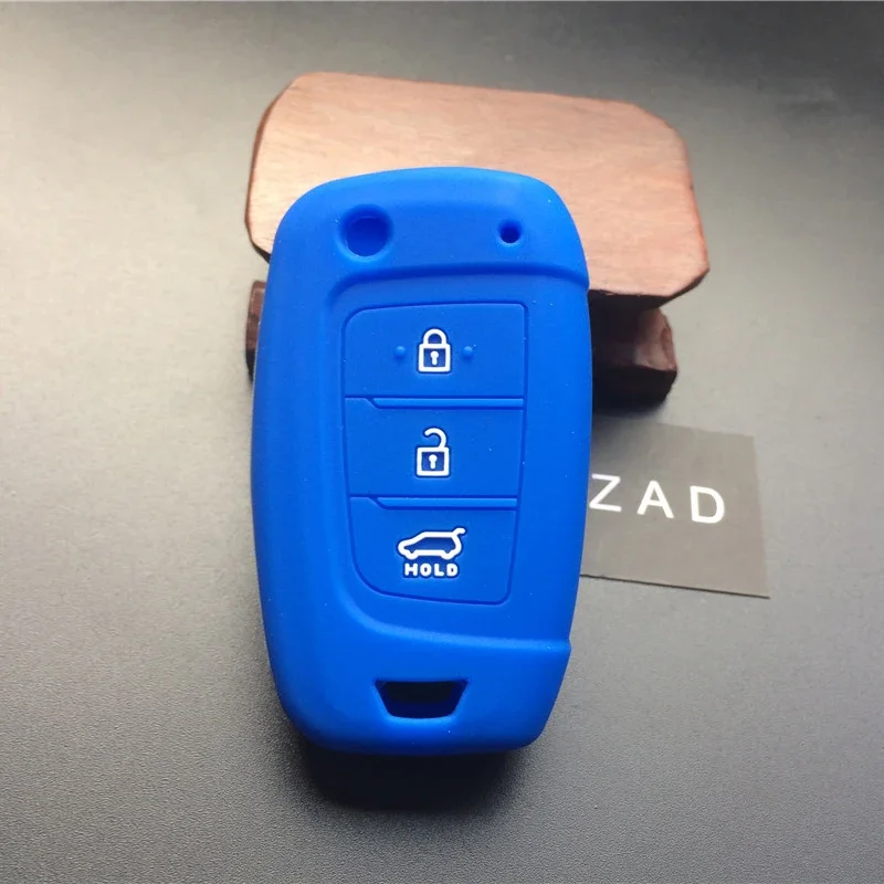 Silicone Car Key Cover for Hyundai Kona CELESTA Elantra Solaris 2017 Santa Fe Tucson Verna i35 i40 Genesis F flodingkey shell