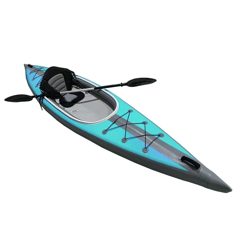 

Canoe Drop Stitch Rowing Boat Single Tandem Fishing Kayak Sit In Dropstitch Inflatable Sea Kayak With Splash