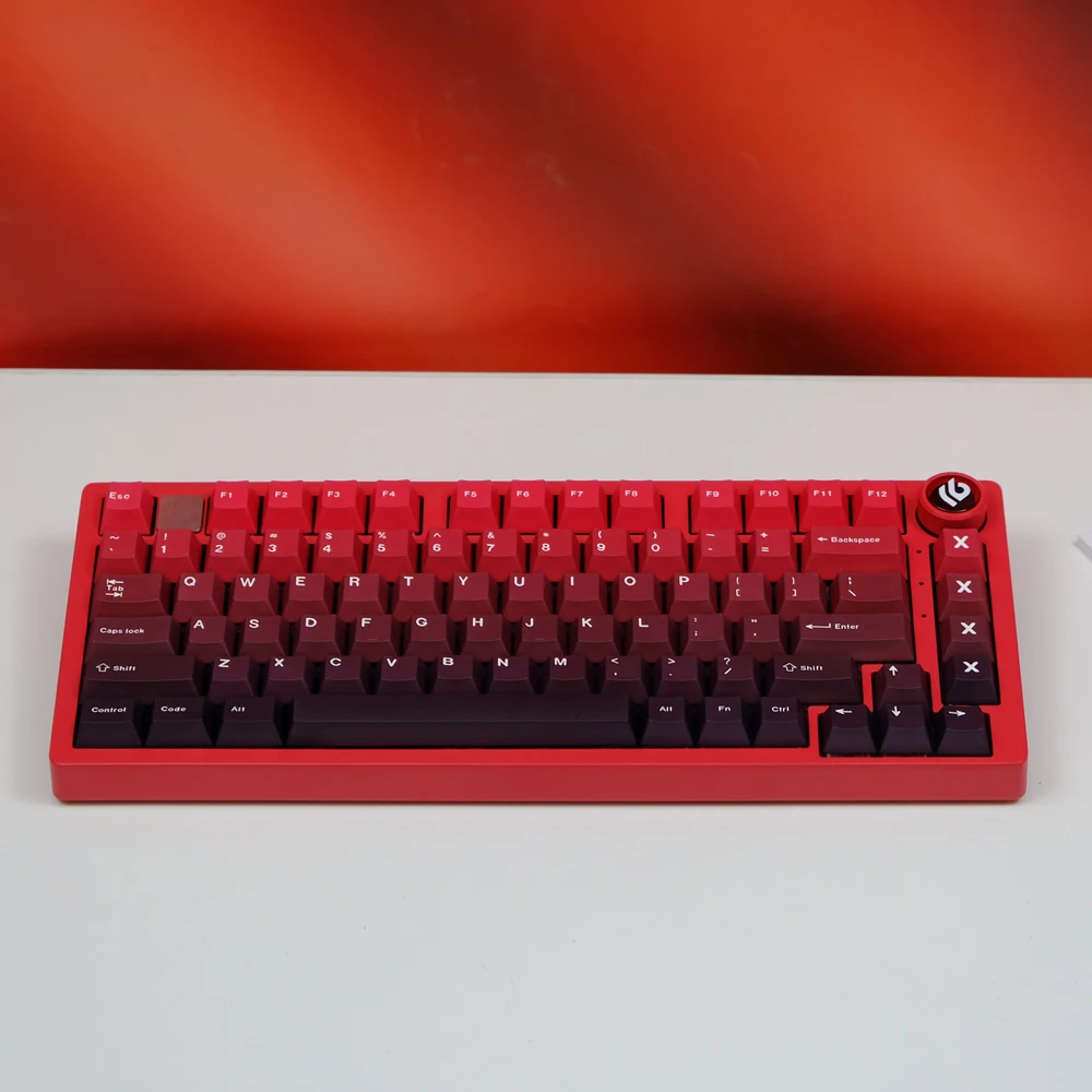 Red Luck Gradiente Keycaps Set, Perfil Cereja, PBT Dye Sublimação Key Cap para MX Jogo Mecânico, Acessórios Teclado, 1 Set