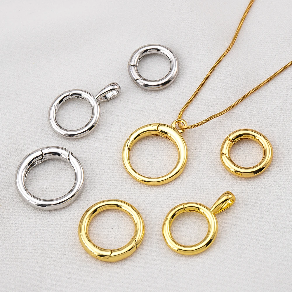 1pcs 2pcs Multi purpose Round Spring Buckle Bracelet Connection Buckle Handmade DIY Bead Finish Lobster Buckle Accessories