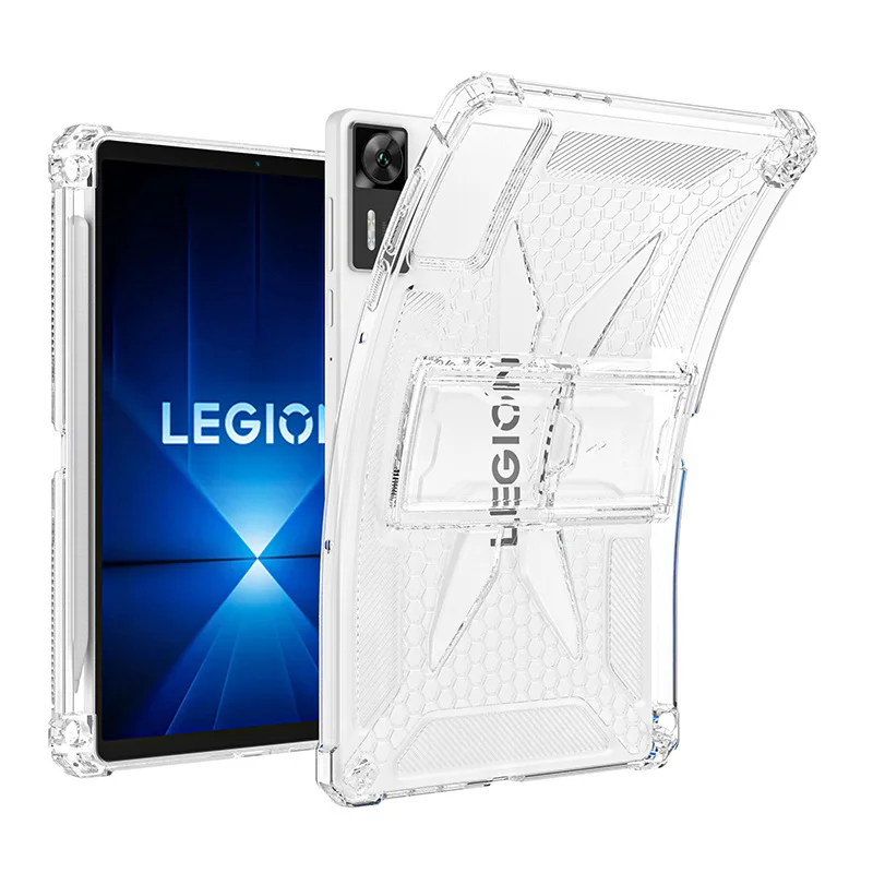 For Lenovo LEGION Y700 4th 8.8" 2025 Case with Stand Transparent Soft Silicone TPU Protection Shockproof Fundas Shell Pen Slot