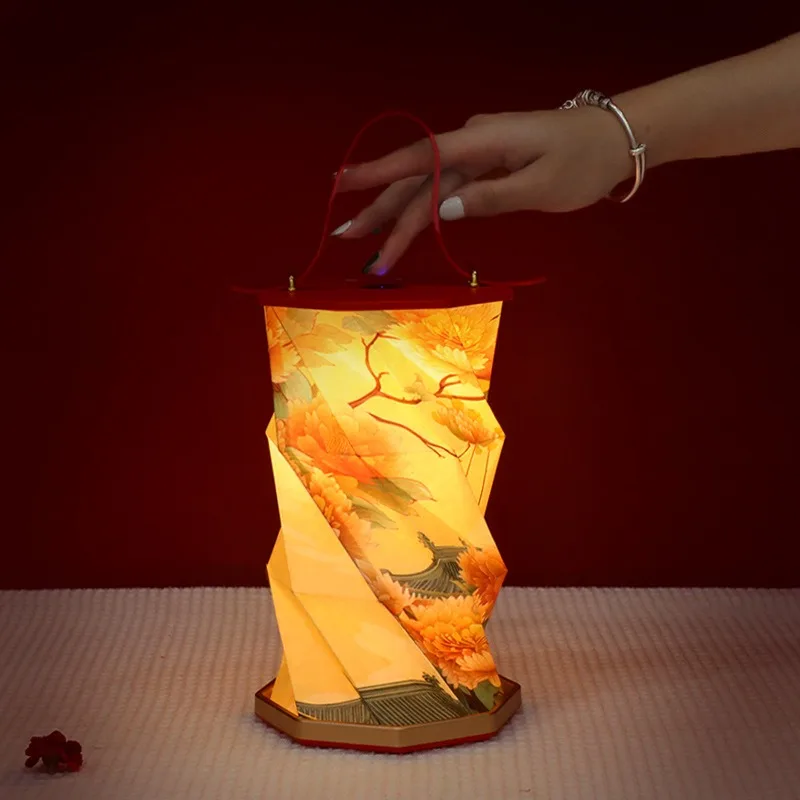 Simple Foldable Hand Held Lantern Retro Style Multifunctional Art Night Light Creative Luxury Living Room Home Accessories