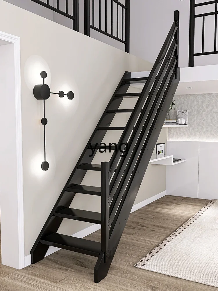 XYY indoor solid wood loft stairs widened and thickened climbing ladder Duplex ladder