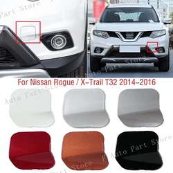 Car Front Bumper Tow Hook Cover Cap Trailer Hauling Eye Cover Lid For Nissan X-Trail XTrail T32 Rogue 2014 2015 2016