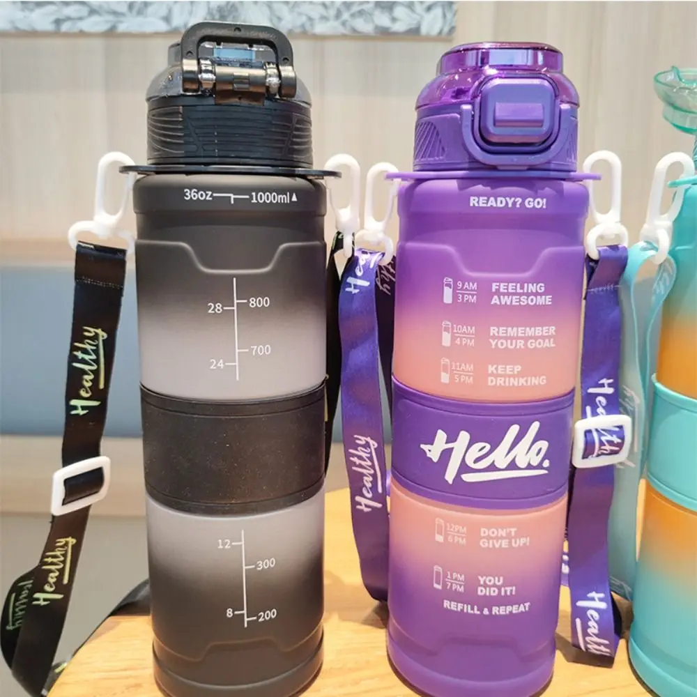 

Handheld Sports Kettle with Straw Dustproof Portable Water Cup with Straw Large Capacity 1000ml Fitness Water Bottle Climbing