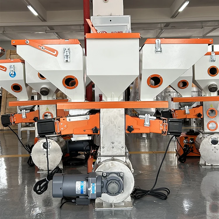 PP PE PET PVC Plastic Masterbatch Volumetric Doser Plastic Two Color Mixer For Injection Pelletizing Line