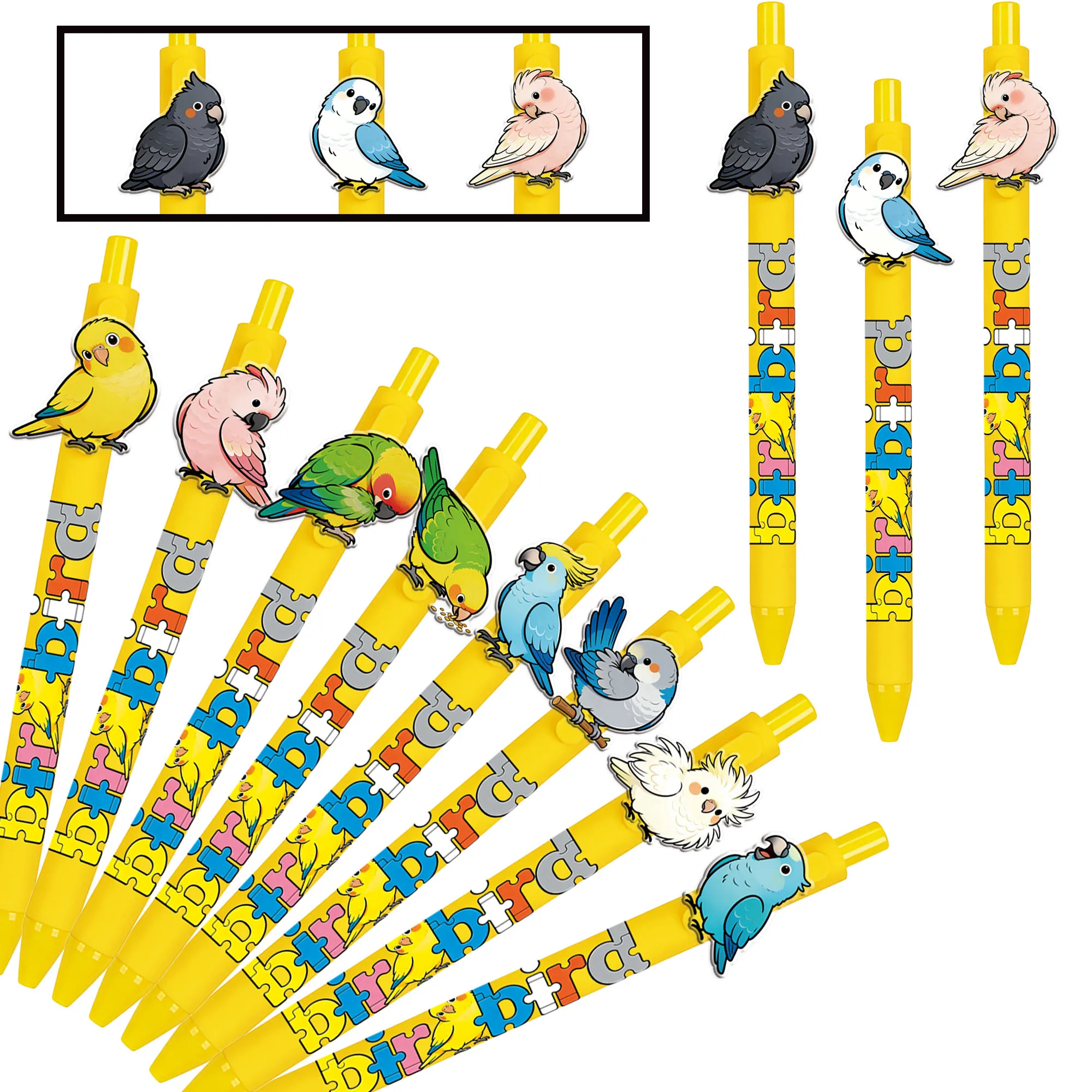 

Набор из 11/14 шариковых ручек серии «Гротескные и милые птички», предназначенные для студентов для письма и учебы во время школьного сезона.