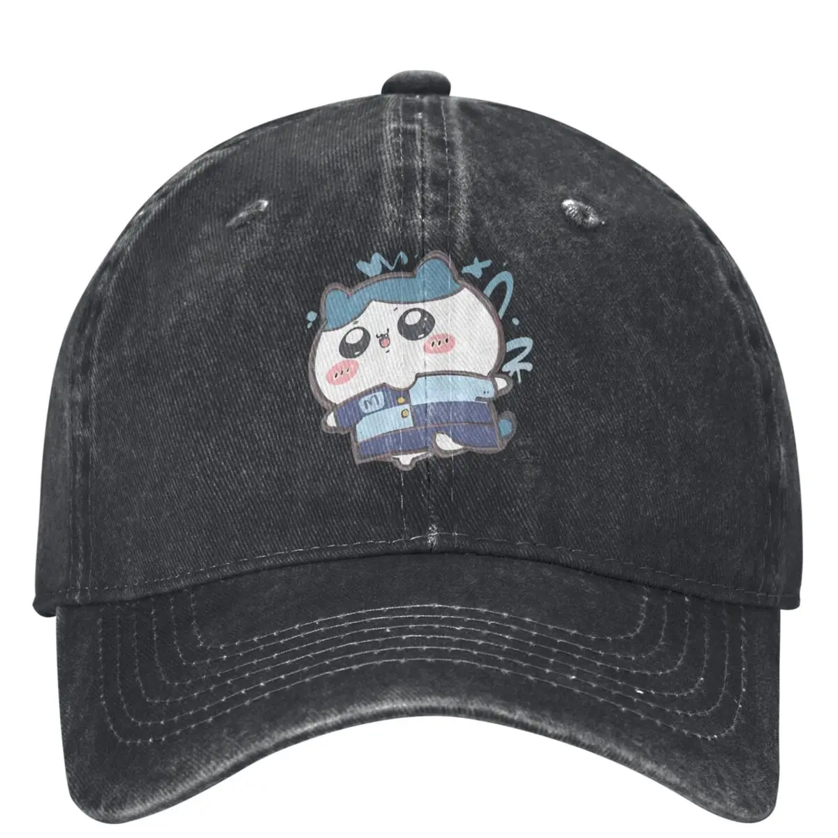 Cute Chiikawa Washed Baseball Cap Trendy Trucker Hat Spring Female Male Hiking Fishing Sun-Proof Baseball Caps