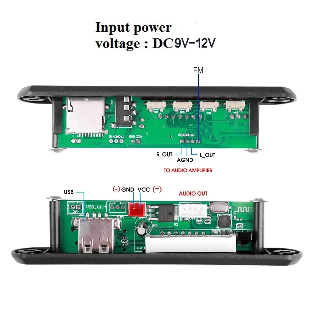 Bluetooth 5.0 Car Kit Wireless MP3 Decoder Board Audio 9V-12V WMA Car Music Player Module Lossless Audio USB AUX TF Radio image 6
