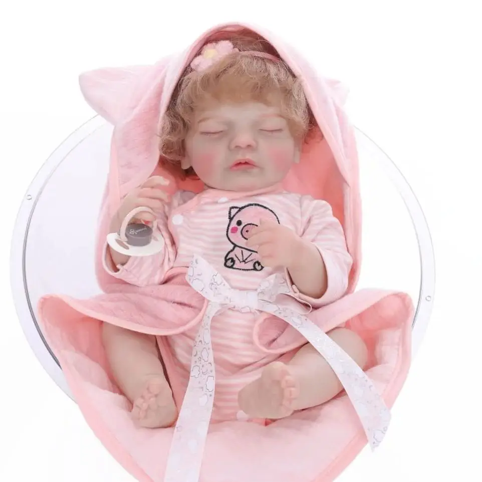 

Кукла Reborn Cloveray 22 дюйма (48 см), реалистичная, мягкая и очаровательная, из винила, подарок для девочки, коллекционное издание, успокаивающая кукла, подарок на день рождения